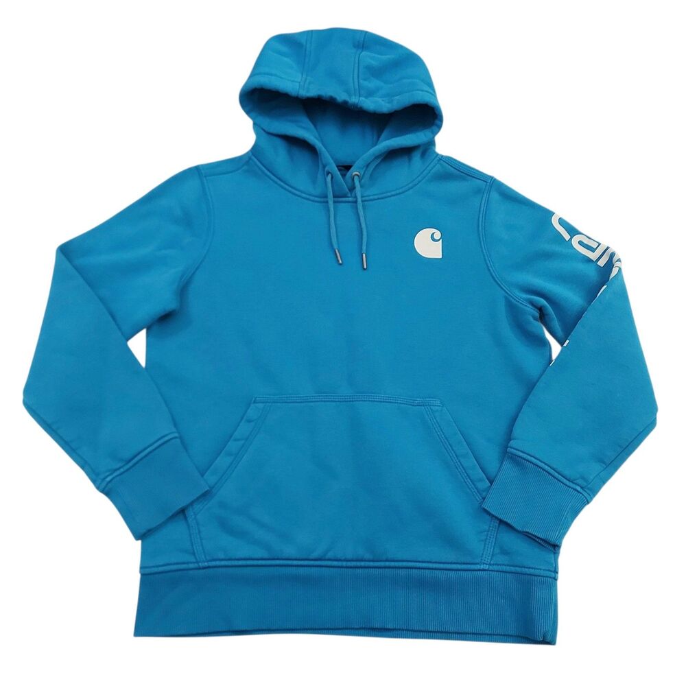 Carhartt Hoodie Womens Small S 4-6 Pullover Relaxed Fit Cotton Blend Streetwear